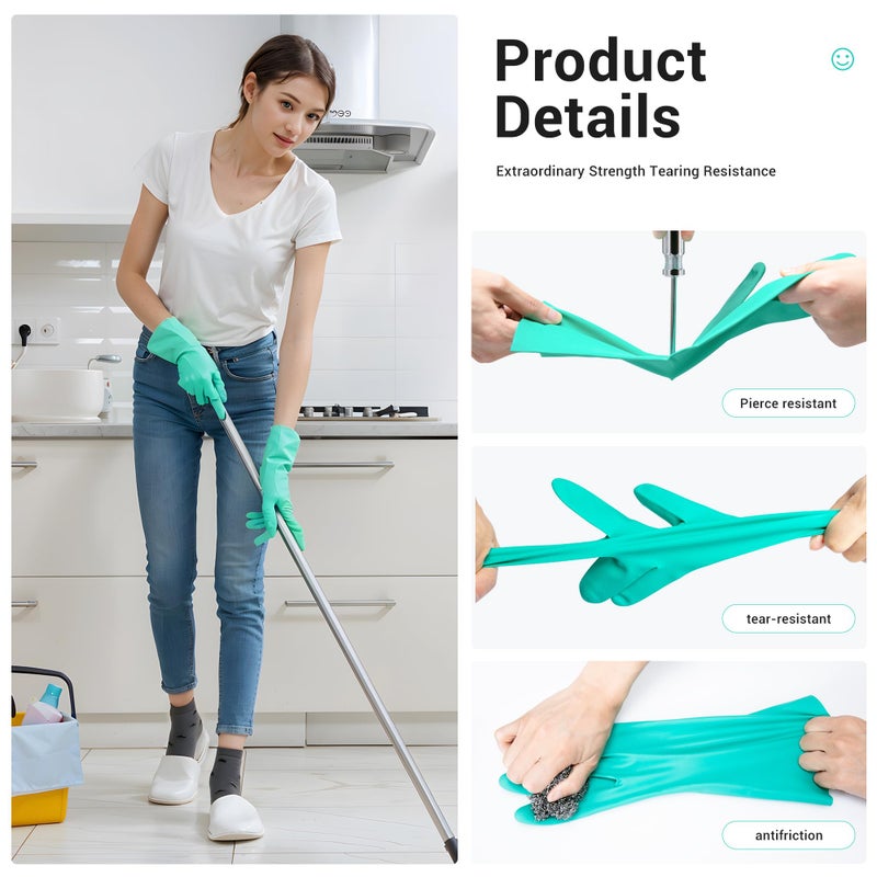 ThxToms Chemical Resistant Nitrile Gloves, Resist Household Acid, Alkali, Solvent and Oil, Latex Rubber Free, 1 Pair Small - Image 2